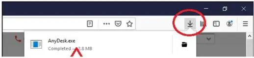 Descarga AnyDesk Descarga a traves de firfox